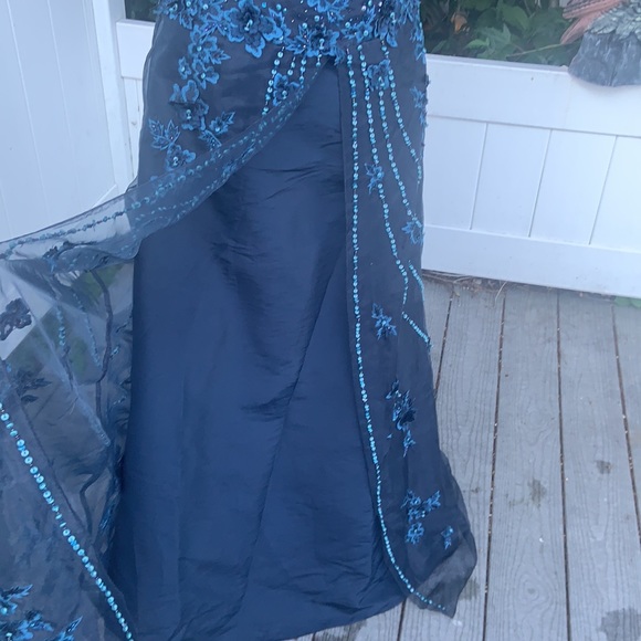 Jovani sz 8 prom party dress blue cocktail wedding party dress - Picture 5 of 16